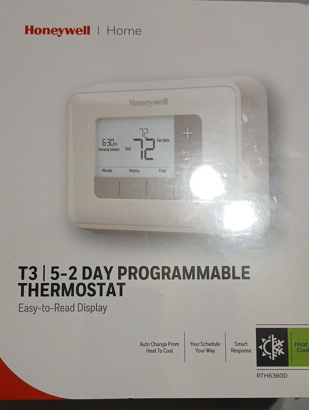 BNIP With Shrinkwrap Intact Honeywell T3 5-2 Day Programmable Thermostat